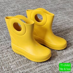 Okabashi boy girl rain boots yellow size 11 child